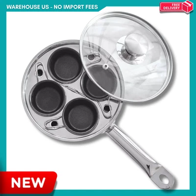 NEW DEMEYERE RESTO Four Cup Egg Poacher Set, silver, FREESHIP - Image 1 of 4