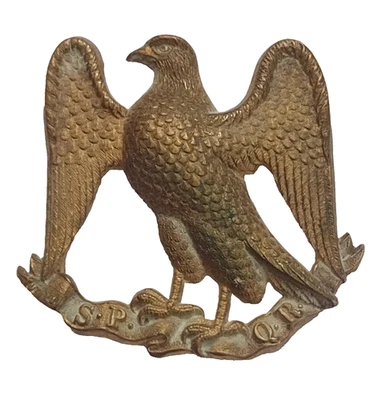 Napoleonic French Shako Plate SPQR Banner(Senatus Populusque Romanus) Brass - Image 1 of 4