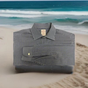 Camisa Brooks Brothers 1818 Para Hombre 15-33 Azul Madison Supima Sin Hierro Cuadros Larga S - Imagen 1 de 19