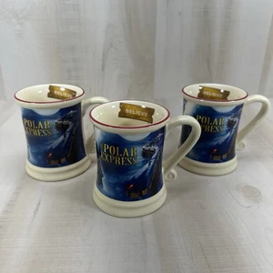 Set Of 3 The Polar Express Christmas Train Story 3D Raised Coffee Mug Cups - Picture 1 of 8