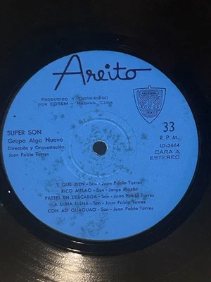 Juan Pablo Torres Y Grupo Algo Nuevo –Super Son / Areito / Son, Guaguanco/ VG LP - Image 1 of 2
