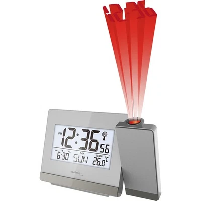 Techno Line WT538 WT 538 Funk Projektionsuhr  Silber - Bild 1 von 4