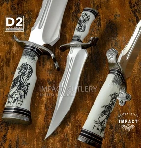Modell # 5748 Impact Cutlery Custom Bowiemesser mit Gravur Acryl Scrimshaw - Bild 1 von 16
