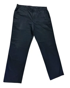 Calvin Klein 34 x 30 schwarze Anzughose schwaches Nadelstreifen Design Eingrifftaschen - Bild 1 von 13