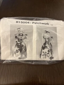 Vintage Patchwork Doll Craft Kit Bead R15004 Pink Maplewood Crafts NOS - Imagen 1 de 10