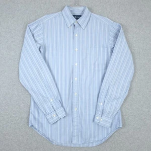 Vintage Ralph Lauren Hemd Herren 15 Blau Classic Fit Gestreift Button Down Freizeit - Bild 1 von 7