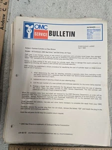 lote de 50+, OMC fueraborda marine corp, boletines de servicio, principios de los años 80 - Imagen 1 de 6