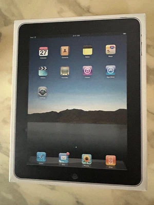 Apple iPad 1. Gen. G3, space Grau, 64GB,  S.g.Zustand, OVP - defekt - Bild 1 von 4