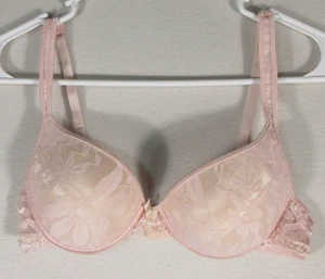 Bula Damen Blumen Push-Up BH verstellbare Träger mit Bügel Größe 34A rosa - Bild 1 von 7