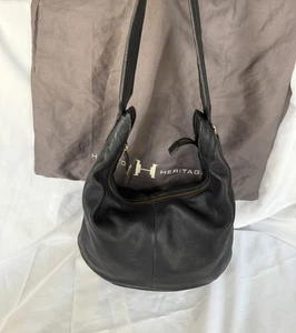 Halston Heritage Leder Slouchy Hobo Bag schwarz mit orig Staubbeutel - Bild 1 von 13