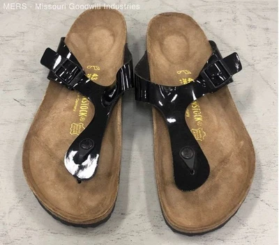 Zapatos planos Birkenstock negros y marrones para mujer - EE. UU. 10 Foto 1 de 4