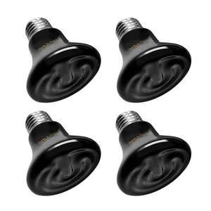 75W Ceramic Heat Emitter Reptile Heat Lamp Reptile Heat Lamp Bulbs Black - Picture 1 of 7