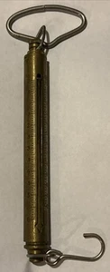 Vintage Chatillon NY USA Modell IN-12 12 Pfund Messing hängende Waage - Bild 1 von 3