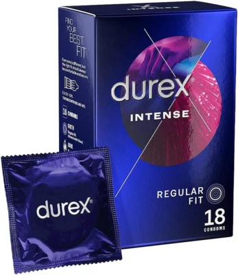 Preservativos Durex Intensos - Pack de 18 - Imagen 1 de 4