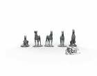 Great Danes - Printomancer3D Printomancer Miniatures D&D DnD Pack Dogs Dog