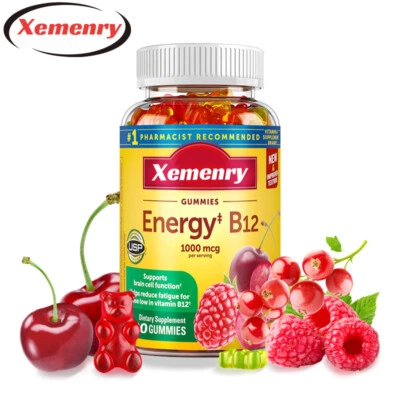XEMENRY Energie B12 1000mcg – Unterstützen Energiestoffwechsel, Neurologische Gesundheit