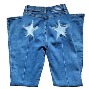 Revice Womens Uptown High Waisted Star Patch Denim Almost Famous Jeans Size 27 - Picture 1 of 20