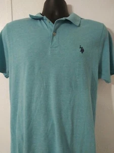 US Polo Assn. Casual style Slim Fit men Short sleeve Blue shirt size L - Picture 1 of 8