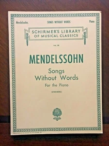 Schirmer's Library of Musicals Classics - Mendelssohn Songs Without Words -1986 - Picture 1 of 3
