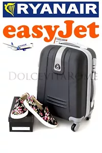 TROLLEY CABINA BAGAGLIO A MANO RYANAIR EASY JET VALIGIA 4 RUOTE LOW COST Ormi - Foto 1 di 20
