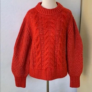 Red Thick Knit Sweater - Picture 1 of 12