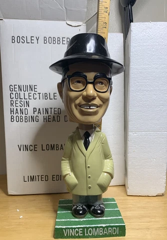 12" COACH VINCE LOMBARDI GREEN BAY PACKERS BOBBLEHEAD BOSLEY BOBBERS Cover
