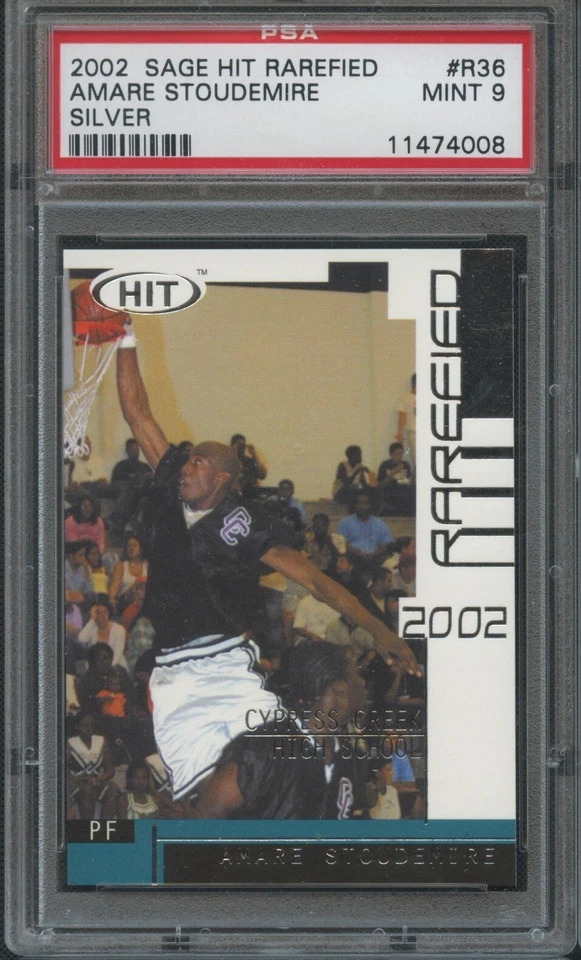 2002 Sa-Ge Hit Rarefied #R36 Amare Stoudemire Silver PSA 9 - Image 1 of 1