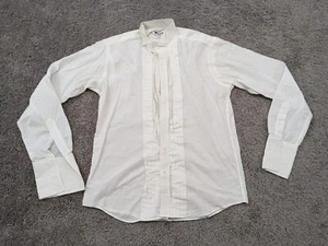 Bill Blass Tuxedo Shirt Mens 15.5/35 White Button Up French Cuff Made in USA - Picture 1 of 10