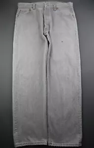 Pantalones de mezclilla vintage 1995 para hombre Button Fly Levi's 501 gris recto talla 36x30 (MSR 35x30) - Imagen 1 de 10