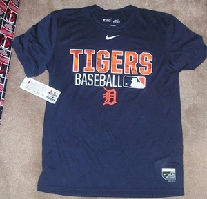 NEW MLB Detroit Tigers Baseball T Shirt Men M Medium NIKE Dri Fit NEW NWT - Picture 1 of 1