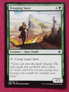 Magic The Gathering CONSPIRACY TAKE THE CROWN VOYAGING SATYR green card MTG - Imagen 1 de 2