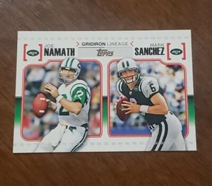 2010 Topps Gridiron Lineage #GL-NS Joe Namath/Mark Sánchez New York Jets - Imagen 1 de 2