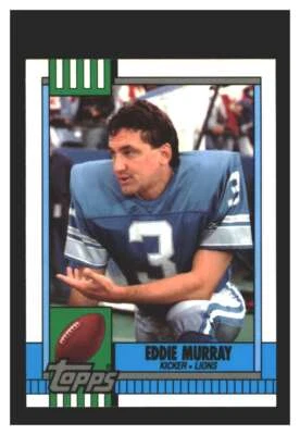 1990 Topps Tiffany #354 Eddie Murray 3000 Print Run Detroit Lions MINT - Image 1 of 2