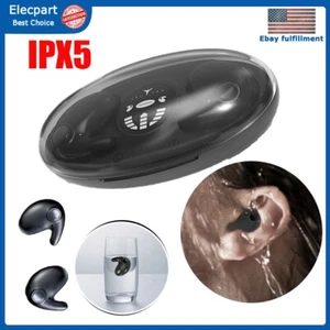 Bluetooth Wireless Earbuds Waterproof LED Noise Cancelling Invisible Earphones - Picture 1 of 17