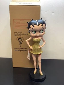 Betty Boop Figurine Garter Gold Glitter Dress Rare 340243 Large 12 Inch NEW - Picture 1 of 10
