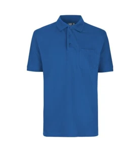 Id Identity Pro Wear Care Polo Shirt Men Round Neck Basic Shirt Size Large AZUR - Picture 1 of 1