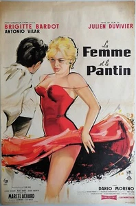 LA FEMME ET LE PANTIN - BRIGITTE BARDOT - ORIGINAL FRENCH MOVIE POSTER - Picture 1 of 1