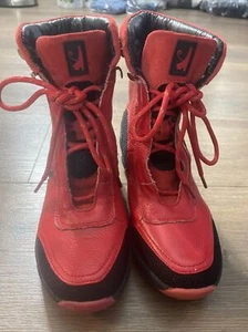 Stivali/scarpe alte da uomo in pelle rossa Negash taglia 7 - Foto 1 di 7