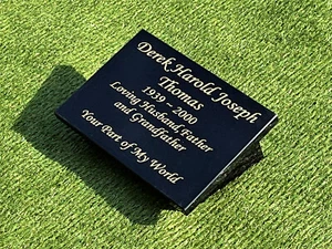 Memorial Stone Gravestone Granite Cemetery Headstone Personalised Grave Plaque - Picture 1 of 1