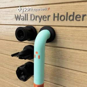 Dyson Supersonic r Wall-Mounted Hair Dryer Holder + Nozzle Holder 3Dprinted Jp - Picture 1 of 12