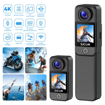 Mini Action Kamera 1080P 30FPS 30M Wasserdicht 32G WiFi Action Cam Helmkamera - Bild 1 von 4
