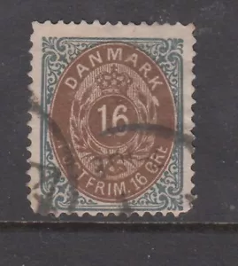Dinamarca - Edición numérica 16ore (usada) 1875 (CV $9) - Imagen 1 de 1