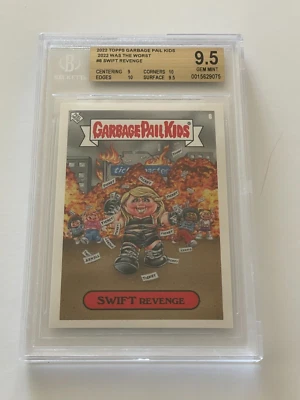 2022 年是最差 GPK Topps 垃圾桶儿童泰勒 SWIFT 复仇 BGS 9.5 卡 — 第 1/4 张图片