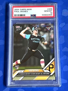 2024 Topps Now Paul Skenes #436 RC Rookie ALL-STAR GAME STARTER PSA 10 GEM MT 05 - Picture 1 of 2