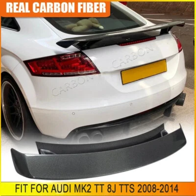 Alerón trasero de fibra de carbono real para Audi Mk2 TT 8J TTS 2008-2014 Foto 1 de 4