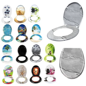 Toilettendeckel Toilettensitz Klobrille WC Sitz Absenkautomatik Design Deckel ^9 - Bild 1 von 45