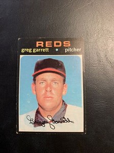 ￼   1971 Topps Cb26  #377 Greg Garrett Cincinnati Reds￼