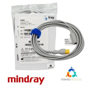 Mindray 040-001235-00 Temperature Cable MR420B 2 Pin Connector 10Ft - Picture 1 of 3