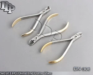 Set of 3 PCs Distal End Cutter Pliers for Orthodontics,DN-306 - Picture 1 of 3