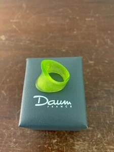 Yellow Crystal Ring By Daum Size 48 - Picture 1 of 4